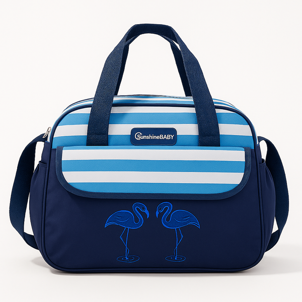 SUNSHINE BABY MINI DIAPER BAG FLAMINGO BLUE (6277-S)