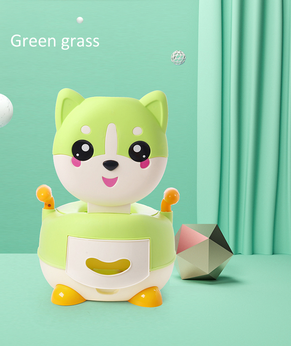 SUNSHINE KIDS POTTY SEAT PUPPY GREEN & YELLOW