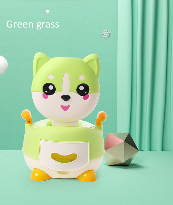 SUNSHINE KIDS POTTY SEAT PUPPY GREEN & YELLOW