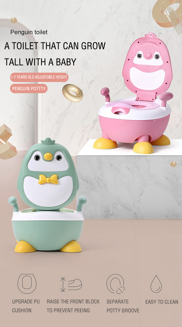 SUNSHINE KIDS POTTY SEAT PENGIUN PINK & WHITE