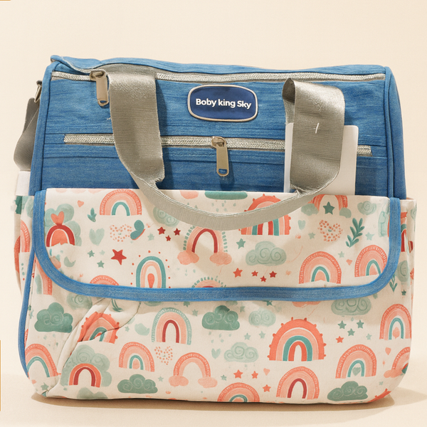 SUNSHINE BABY DIAPER BAG RAINBOW BLUE