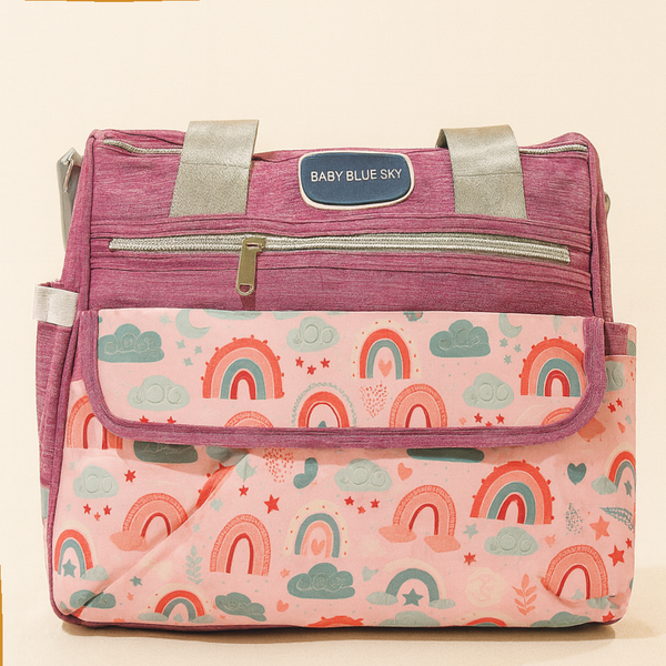 SUNSHINE BABY DIAPER BAG RAINBOW PINK