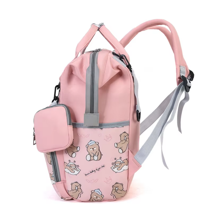 SUNSHINE BABY DIAPER BAG SLEEPING TEDDY BEAR PURPLE