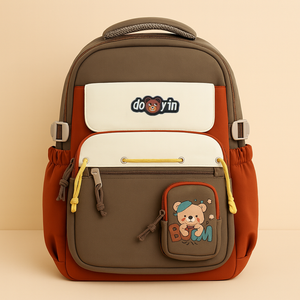 SUNSHINE BABY SCHOOL BAG BOOM BEAR BROWN (DOOYIN)