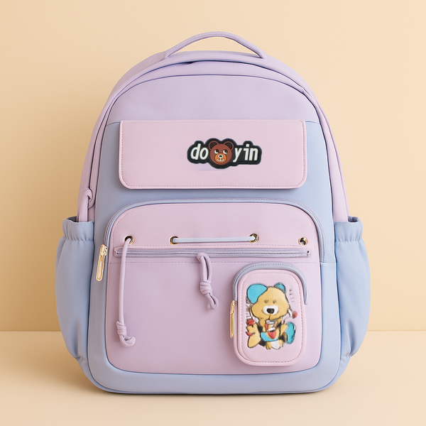 SUNSHINE BABY SCHOOL BAG BOOM BEAR PURPLE (DOOYIN)