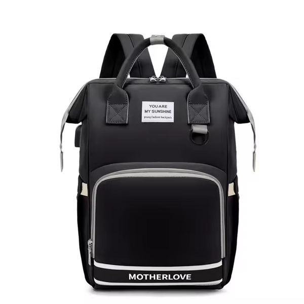 SUNSHINE BABY DIAPER BAG MOTHERLOVE BLACK