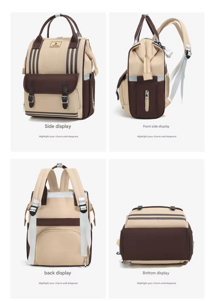 SUNSHINE BABY DIAPER BAG PINK & BROWN (MOMS LOVE)