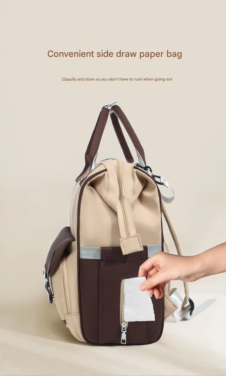 SUNSHINE BABY DIAPER BAG PINK & BROWN (MOMS LOVE)