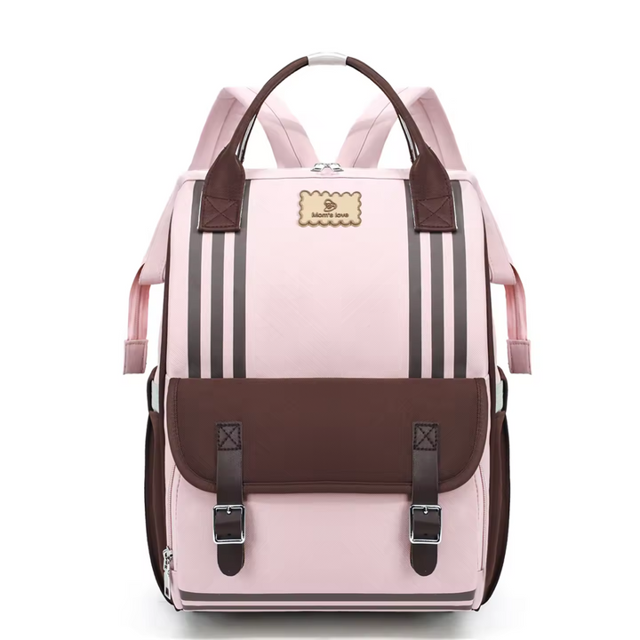 SUNSHINE BABY DIAPER BAG PINK & BROWN (MOMS LOVE)
