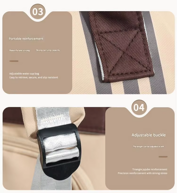 SUNSHINE BABY DIAPER BAG BEIGE & BROWN (MOMS LOVE)