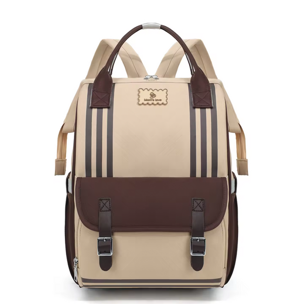 SUNSHINE BABY DIAPER BAG BEIGE & BROWN (MOMS LOVE)