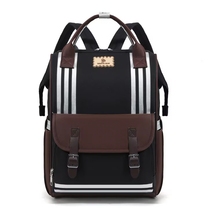 SUNSHINE BABY DIAPER BAG BLACK & BROWN (MOMS LOVE)