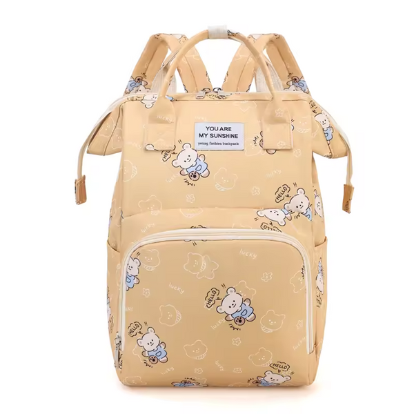 SUNSHINE BABY DIAPER BAG HELLO DANCING BEAR YELLOW