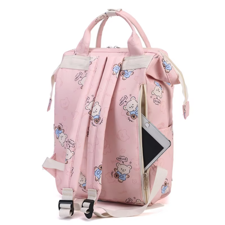 SUNSHINE BABY DIAPER BAG HELLO DANCING BEAR PURPLE