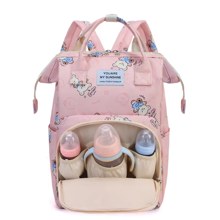 SUNSHINE BABY DIAPER BAG HELLO DANCING BEAR PURPLE