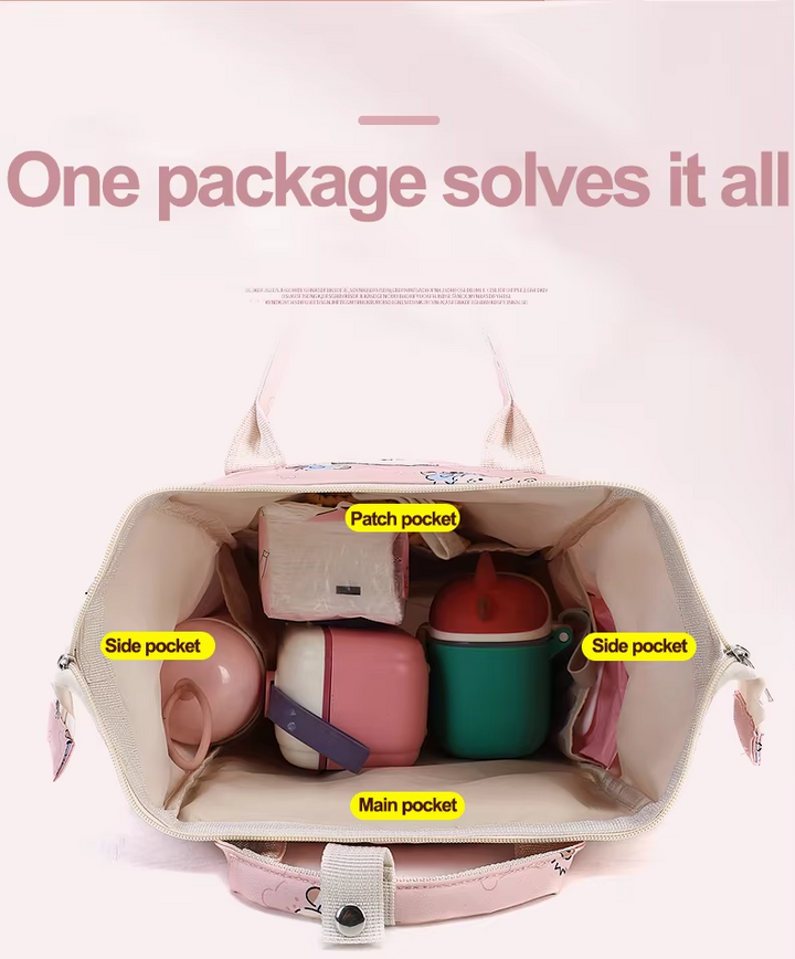 SUNSHINE BABY DIAPER BAG HELLO DANCING BEAR PURPLE