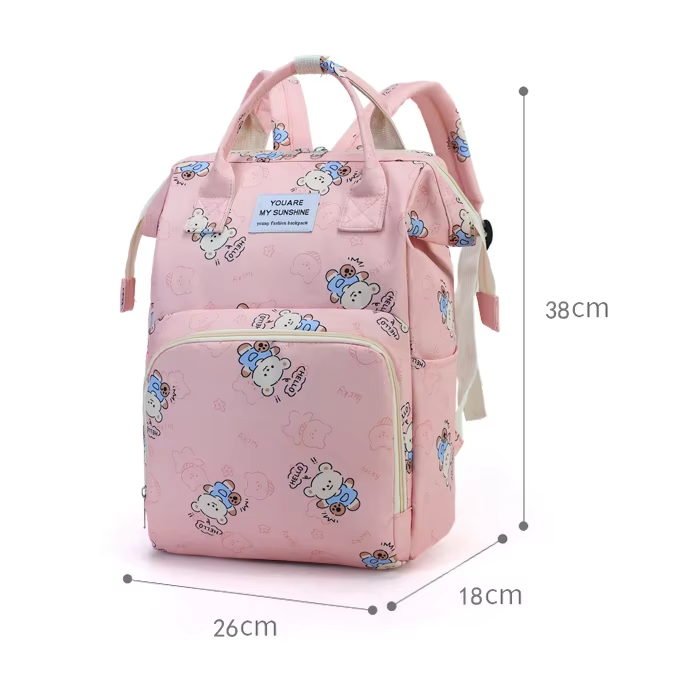 SUNSHINE BABY DIAPER BAG HELLO DANCING BEAR PURPLE