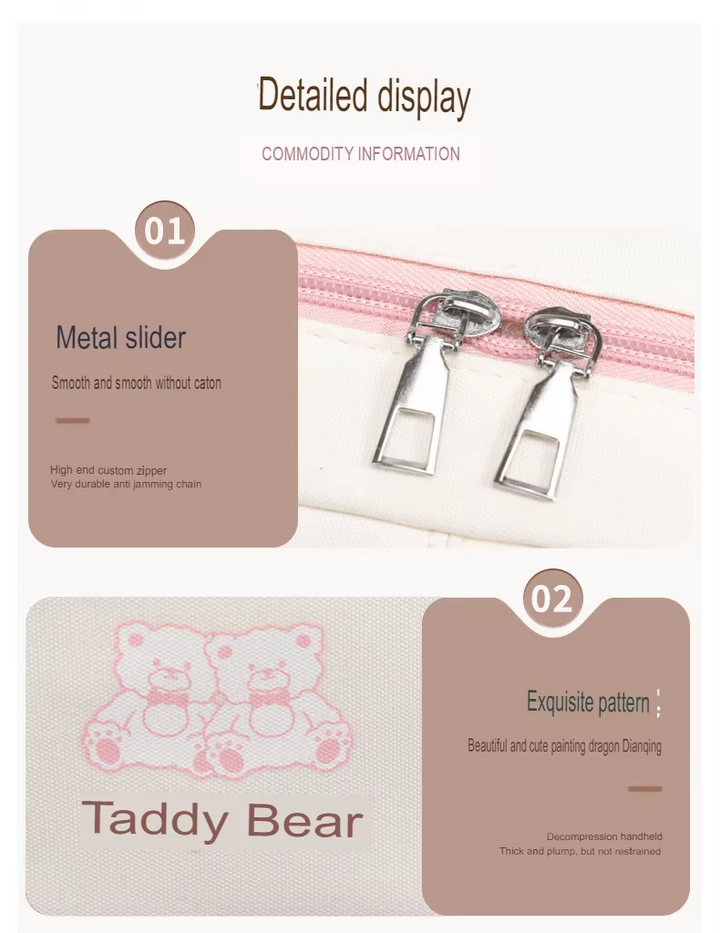 SUNSHINE BABY DIAPER BAG TEDDY BEAR BLACK