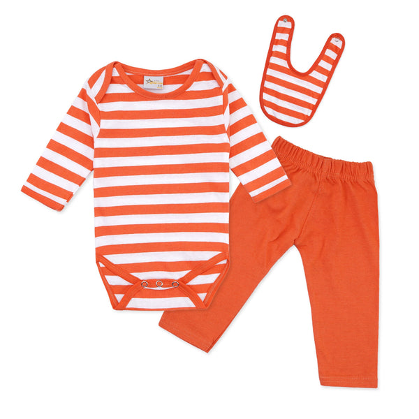 Baby Suit Gift Set Orange Stripes - Sunshine