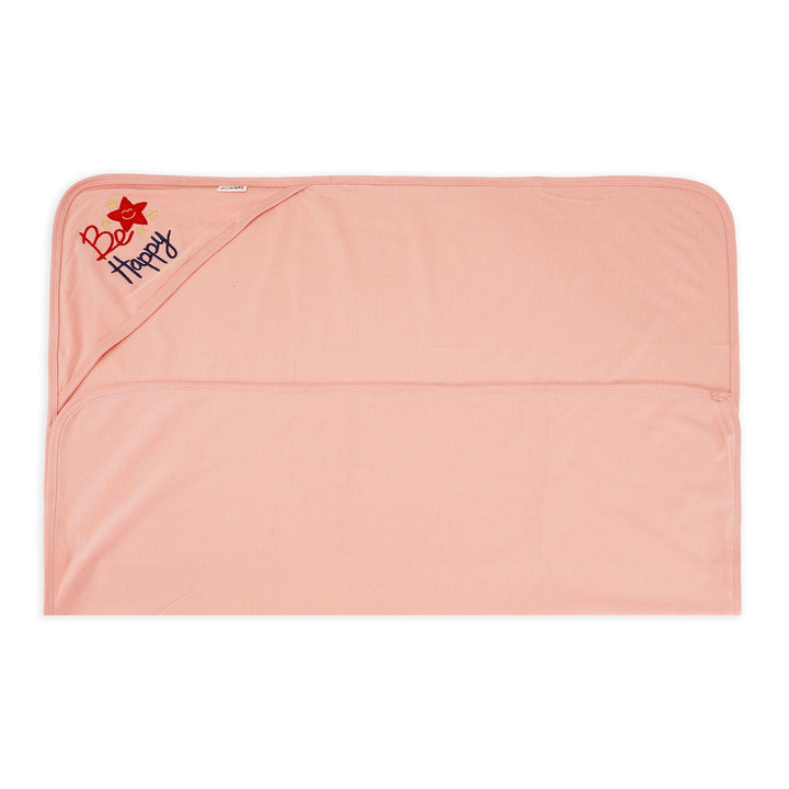 SUNSHINE BABY HOODED WRAPPING SHEET SOLID BABY PINK