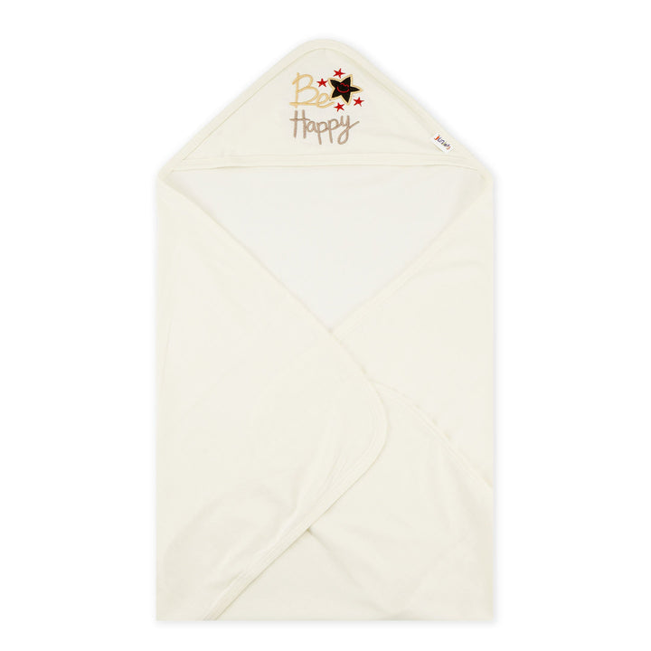 SUNSHINE BABY HOODED WRAPPING SHEET SOLID OFF WHITE