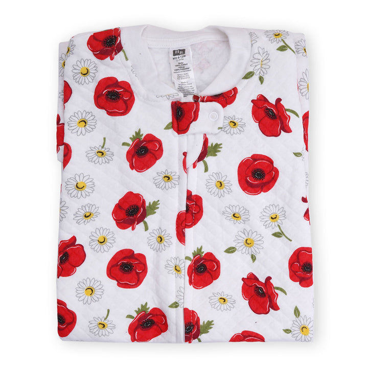 SUNSHINE BABY SWADDLE HB RED AND WHITE FLOWERS 6-12M