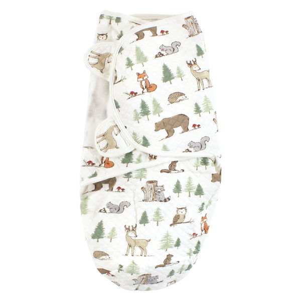 SUNSHINE BABY QUILTED SWADDLE ANIMALS WHITE 0-3 M