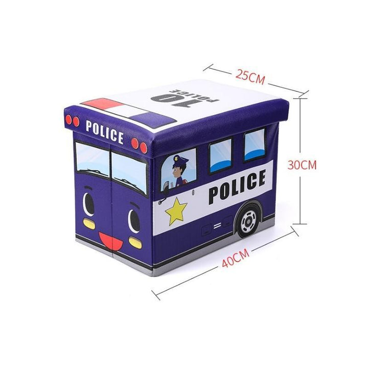 SUNSHINE BUS STORAGE BOX (SMALL) POLICE RED