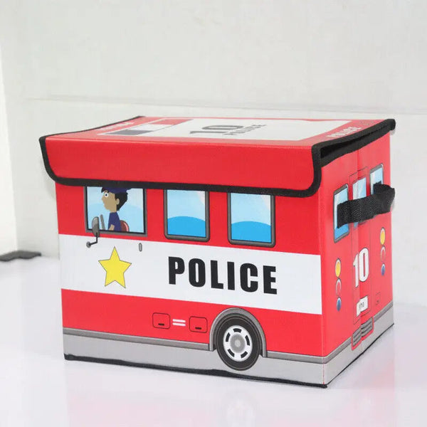 SUNSHINE BUS STORAGE BOX (SMALL) POLICE RED