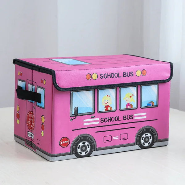 SUNSHINE BUS STORAGE BOX (SMALL) SCHOOL BUS PINK