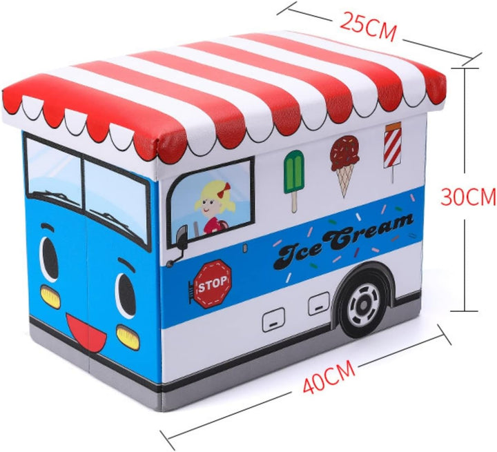 SUNSHINE BUS STORAGE BOX (SMALL) ICE CREAM BUS YELLOW
