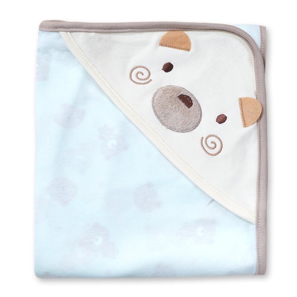 SUNSHINE BABY WRAPPING SHEET BEAR BROWN AND SEA GREEN