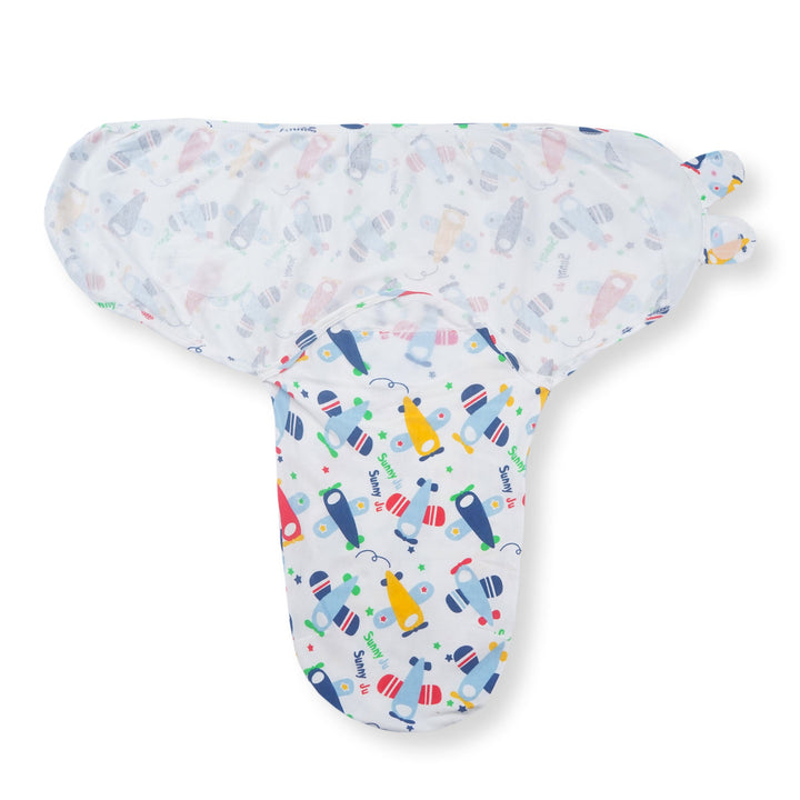 SUNSHINE BABY SWADDLE AIRPLANE WHITE