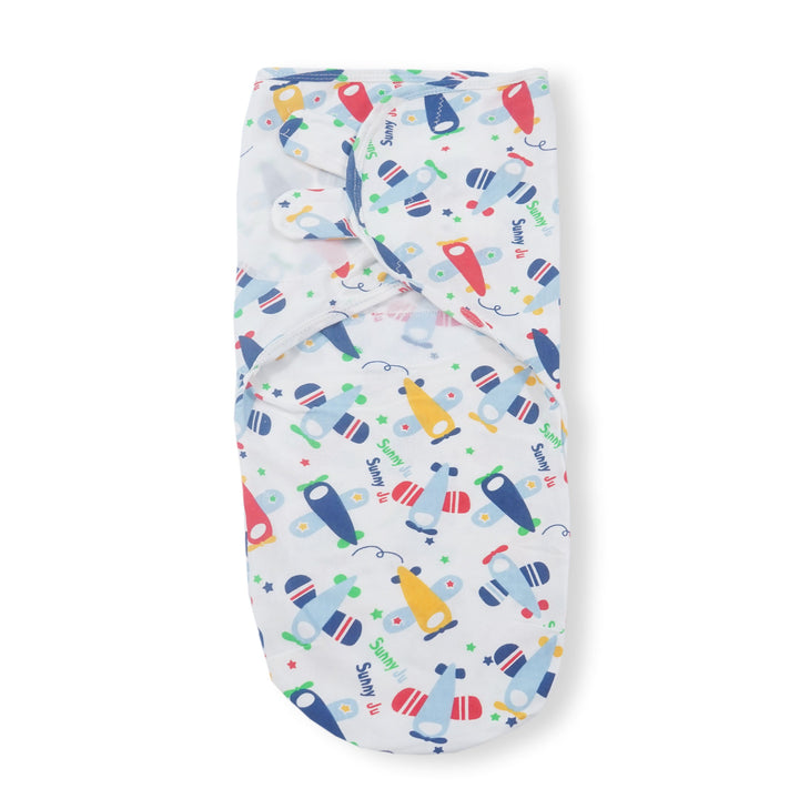 SUNSHINE BABY SWADDLE AIRPLANE WHITE