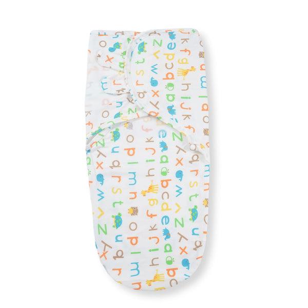 SUNSHINE BABY SWADDLE ALFABETS WHITE