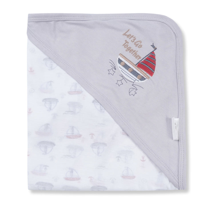 BABY WRAPPING SHEET BOAT GREY- SUNSHINE