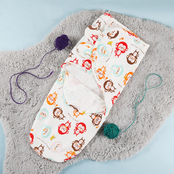 SUNSHINE BABY SWADDLE MONKEY MULTI COLOUR