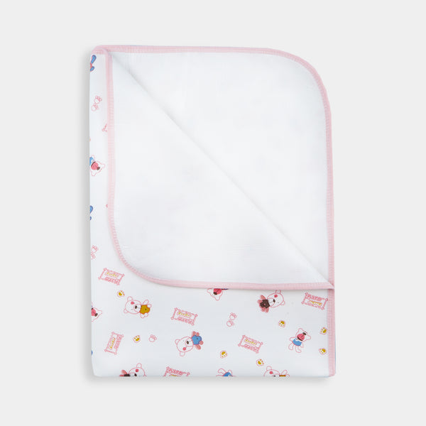 Baby Changing Sheet Happy Bear Pink - Sunshine