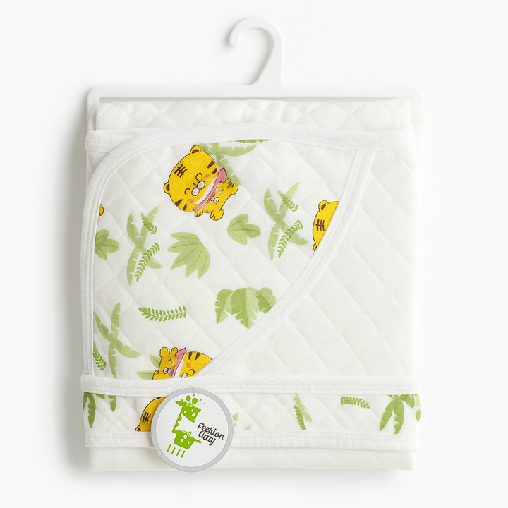 SUNSHINE BABY WINTER HOODED SHAWL TIGER WHITE