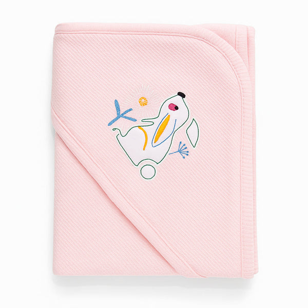 SUNSHINE BABY WRAPPING SHEET RABBIT PINK