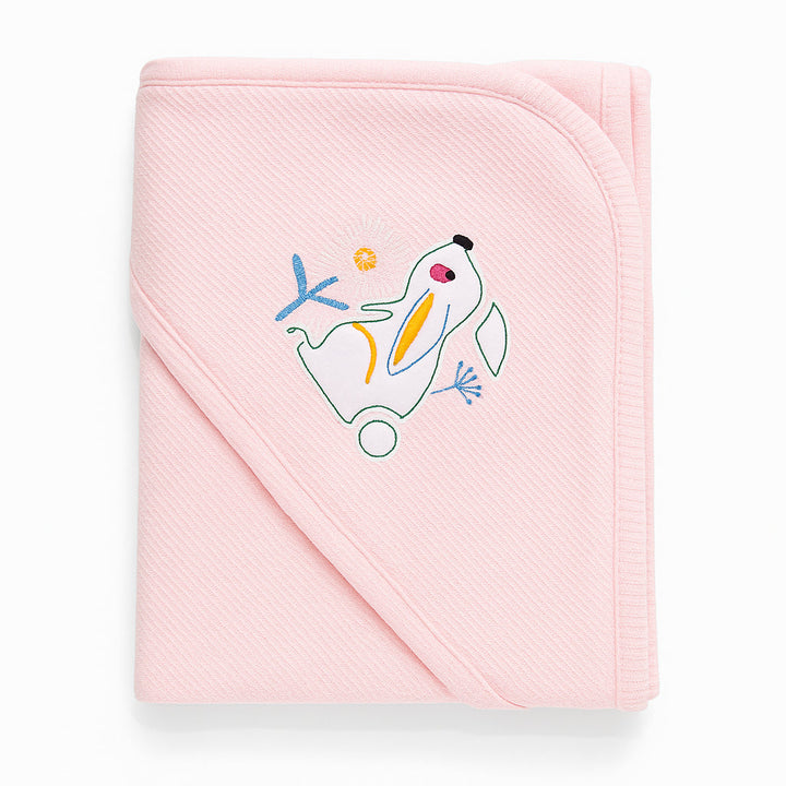 SUNSHINE BABY WRAPPING SHEET RABBIT PINK