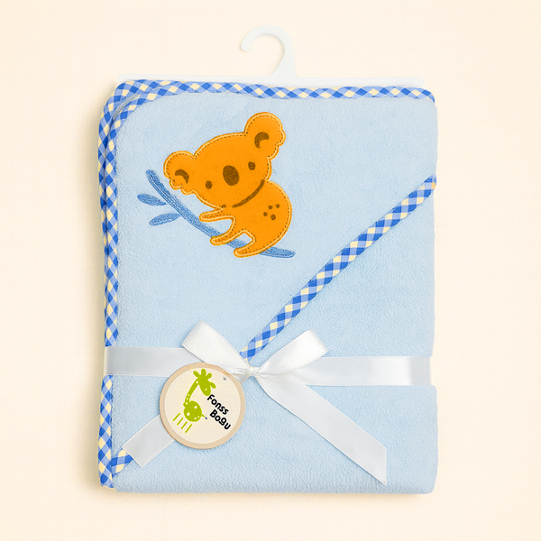 SUNSHINE BABY FLEECE HOODED SWADLE BEAR BLUE