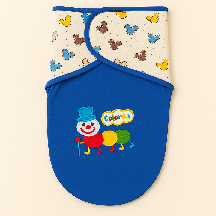 SUNSHINE BABY ADJUSTABLE SWADLE MICKEY NAVY BLUE