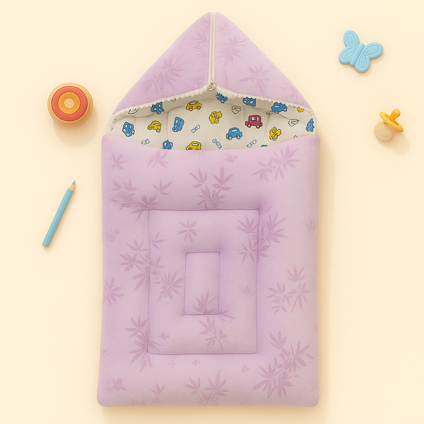 SUNSHINE BABY CARRY NEST LEAVES & CARS PURPLE