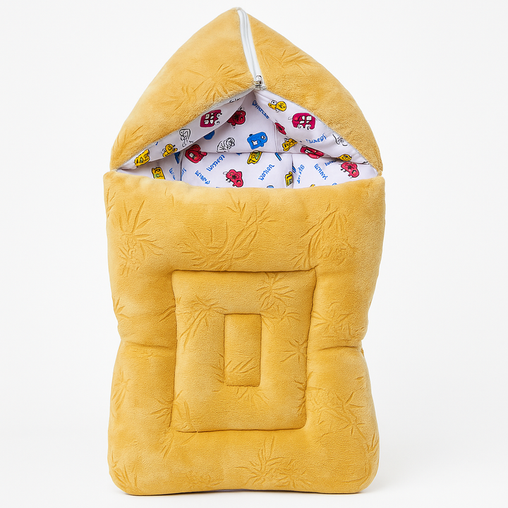 SUNSHINE BABY CARRY NEST LEAVES & CARS BROWN