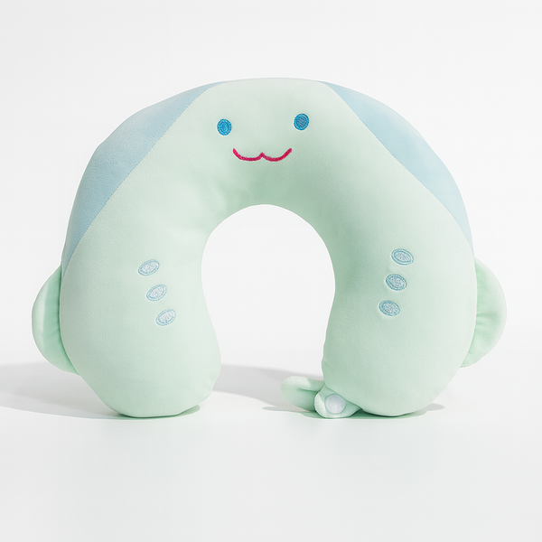 SUNSHINE BABY U-SHAPED NECK PILLOW FACE SEA GREEN