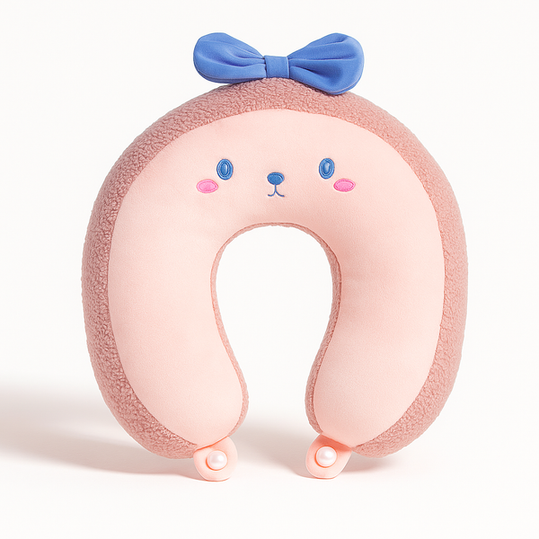 SUNSHINE BABY U-SHAPED NECK PILLOW BEAR PINK