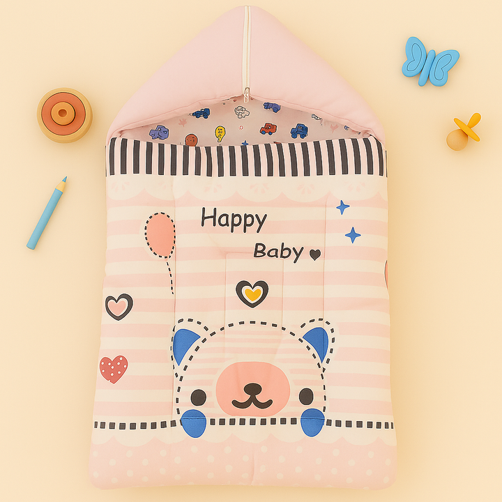 SUNSHINE BABY CARRY NEST HEARTS & CARS BLUE