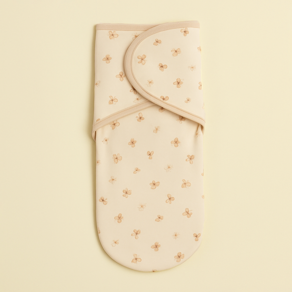 SUNSHINE BABY SWADDLE FLOWERS BEIGE