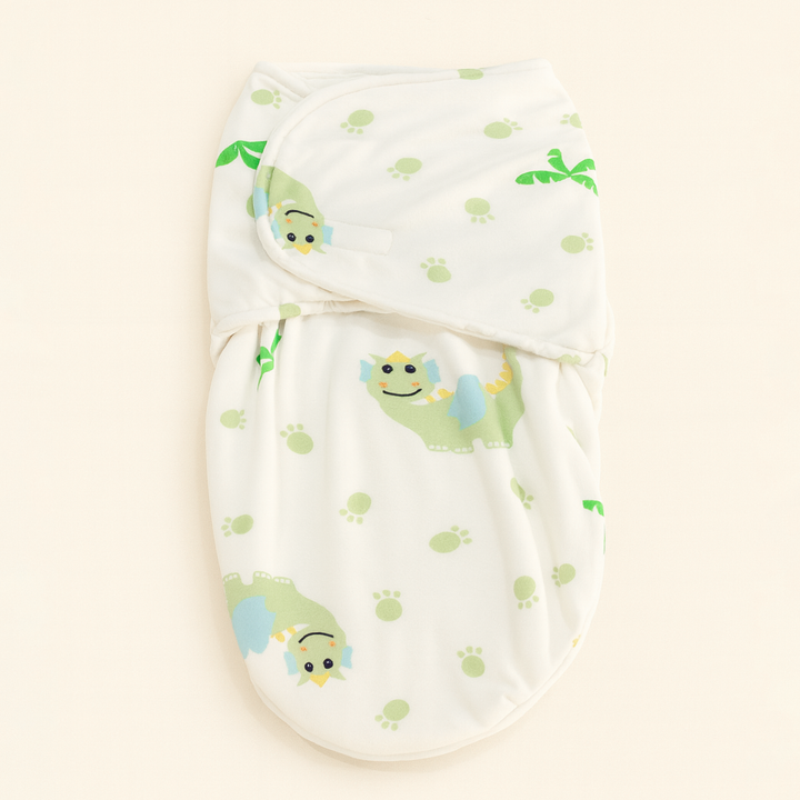 SUNSHINE BABY WINTER SWADDLE DINO  WHITE 0-3M
